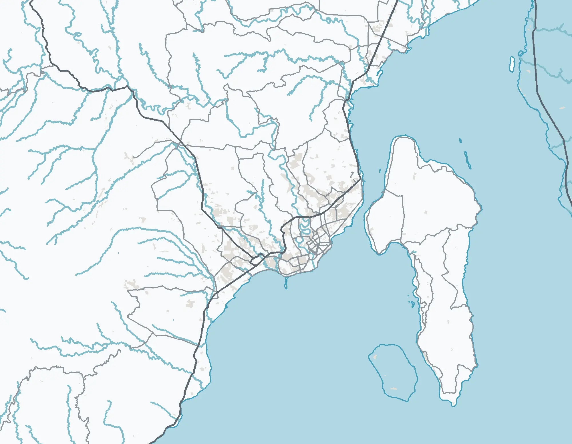 Map of Davao City and Samal Island
